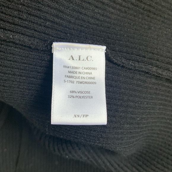 ALC black knitted mini dress size XS - Picture 3 of 7